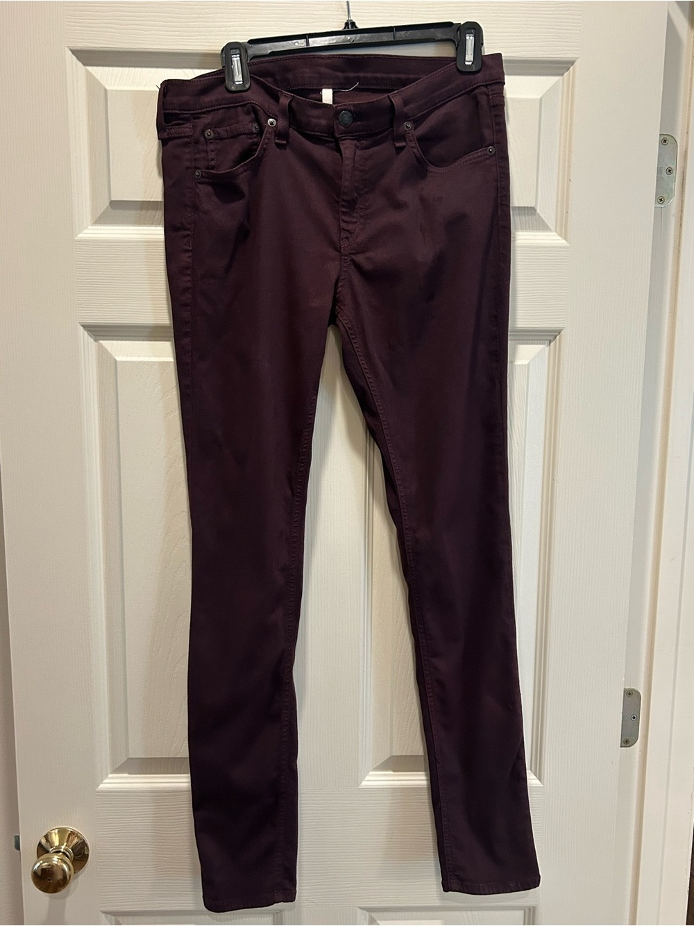 rag & bone Skinny Jeans in Deep Plum